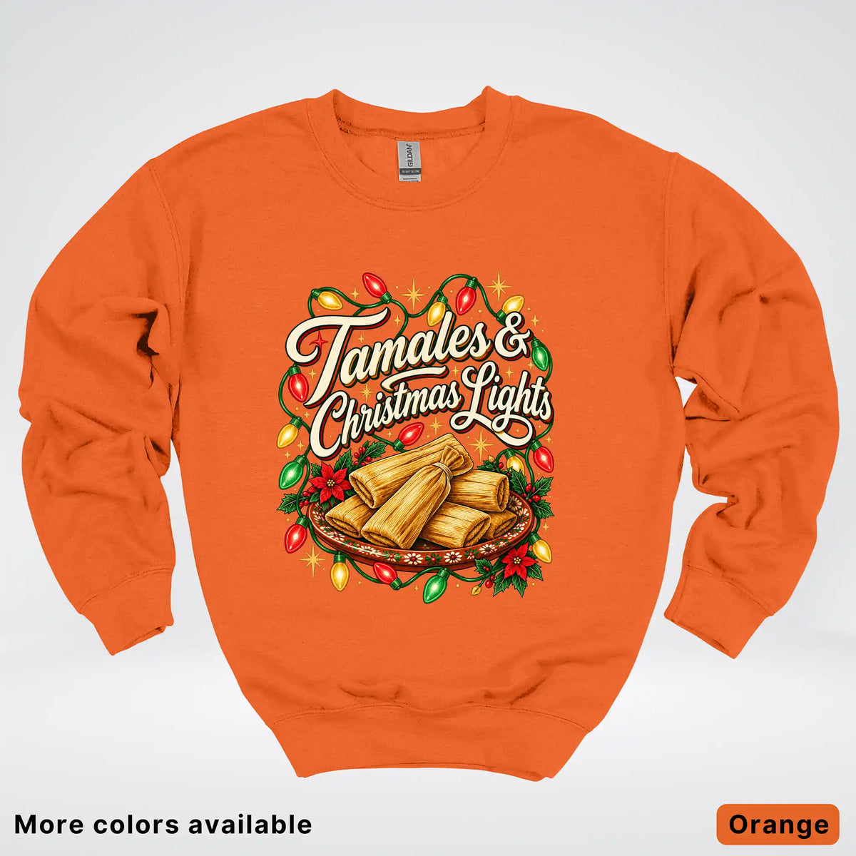 Tamales & Christmas Lights Crewneck Sweatshirt