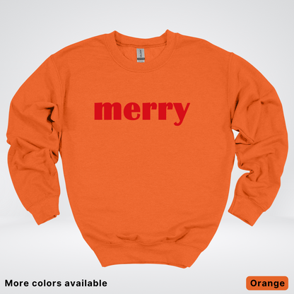 Merry - Red Design - Crewneck