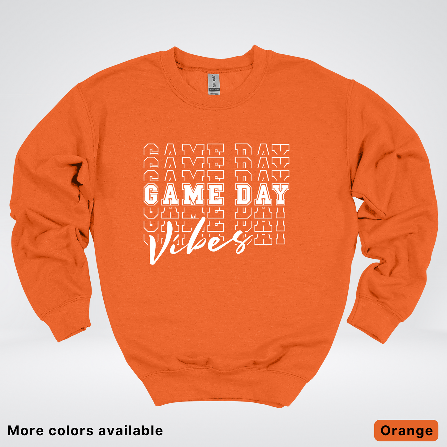 Game Day Vibes Stacked - White Design - Sweatshirt