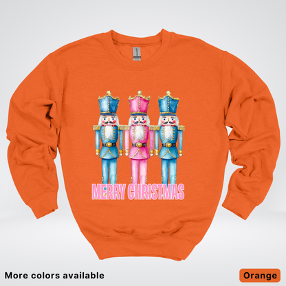 Merry Christmas Pastel Nutcrackers - Crewneck Sweatshirt