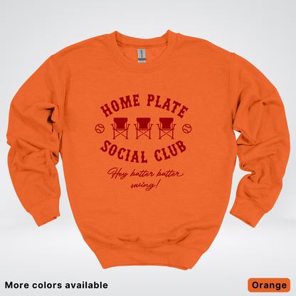 Home Plate Social Club – Maroon Design - Crewneck