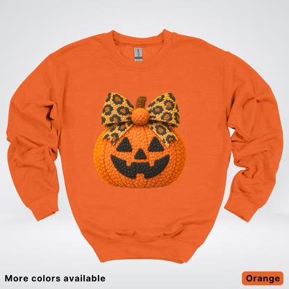 Coquette Crochet Pumpkin - Sweatshirt
