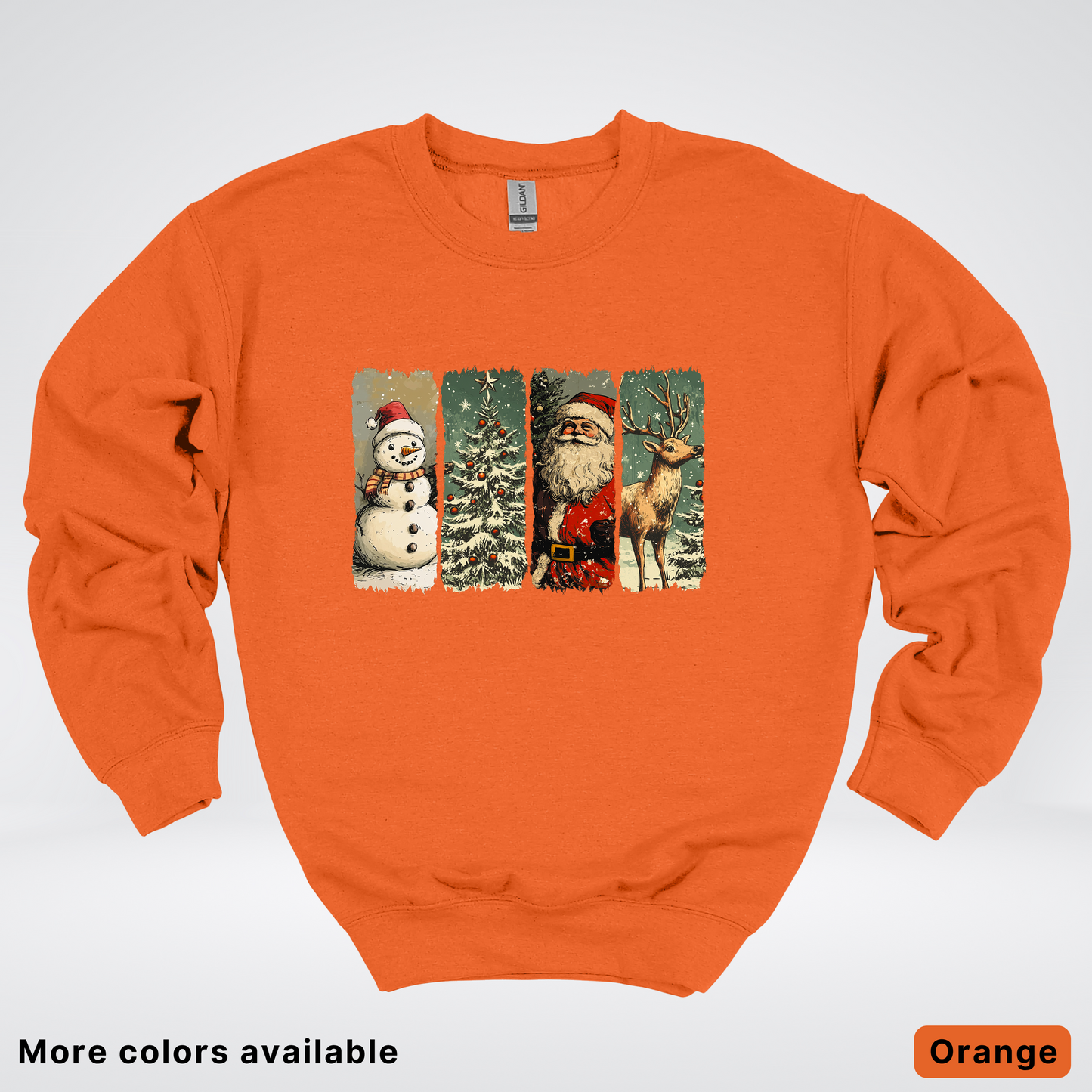 Classic Christmas Strip Art - Crewneck