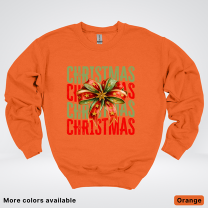 Christmas Star Bow - Crewneck Sweatshirt