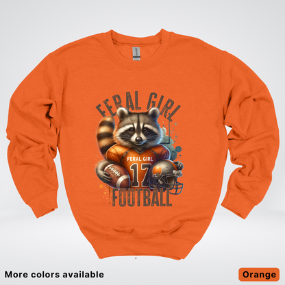 Feral Girl Football - Crewneck Sweatshirt