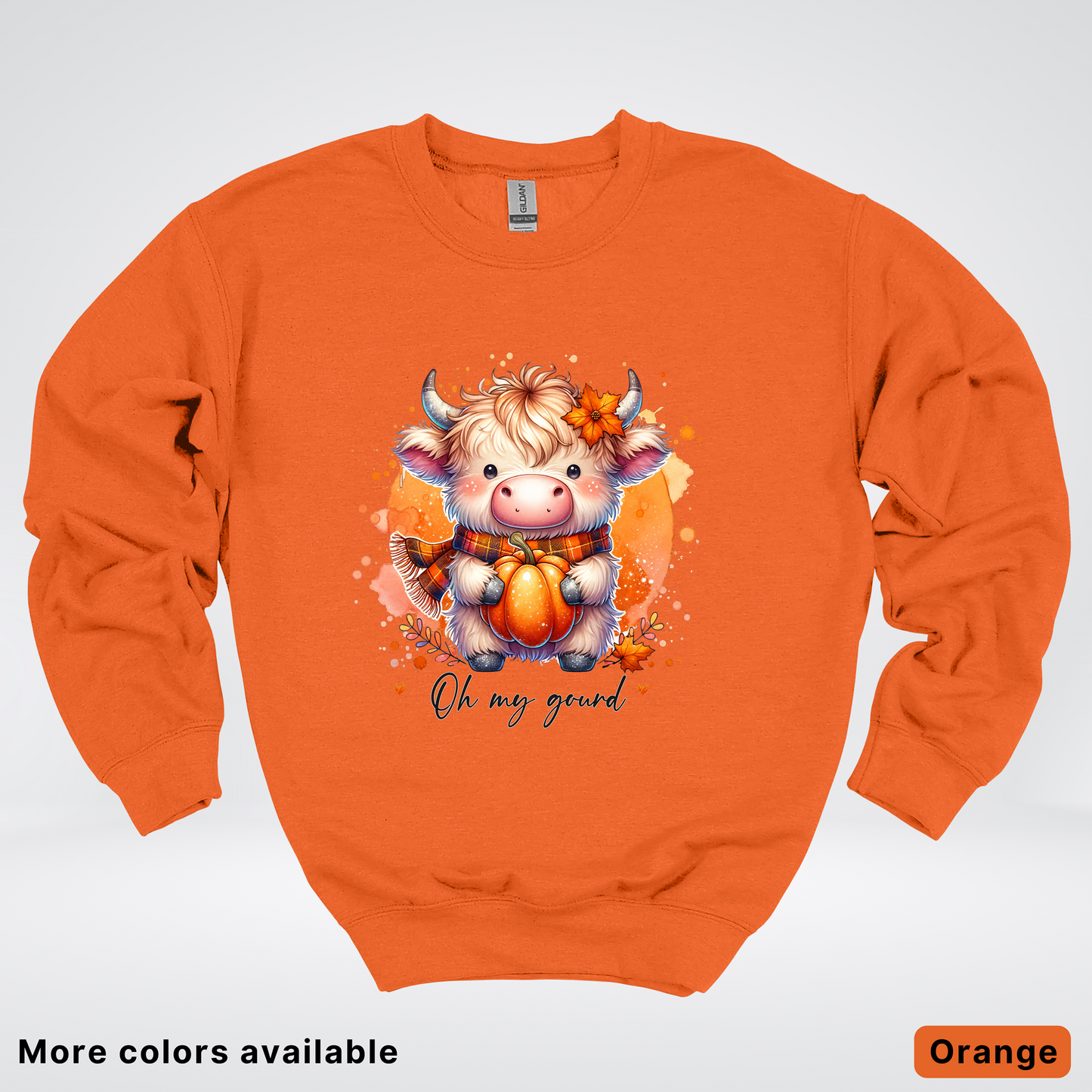 Oh My Gourd Small Cow Calf Pumpkin - Crewneck Sweatshirts