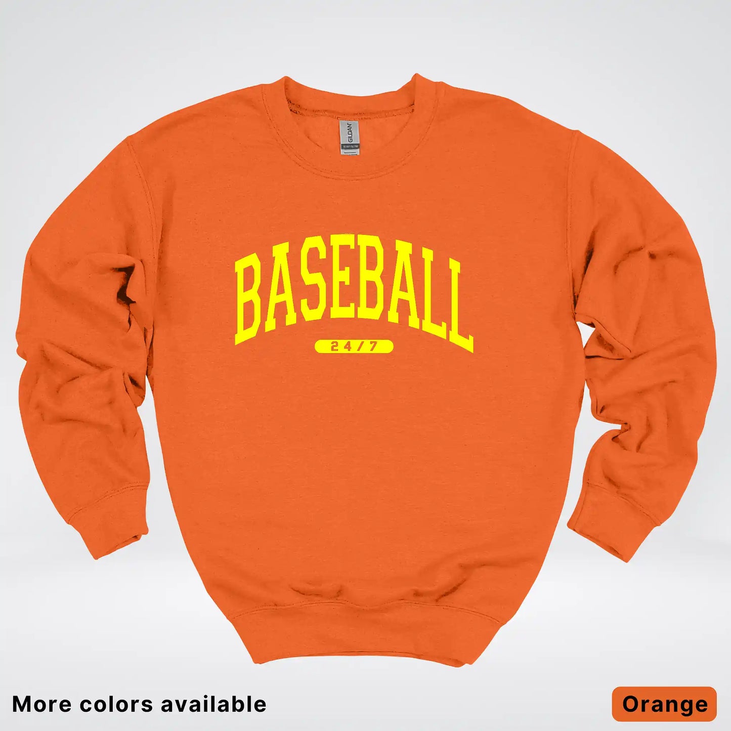 Baseball 24/7 – Yellow Design - Crewneck Sweatshirt