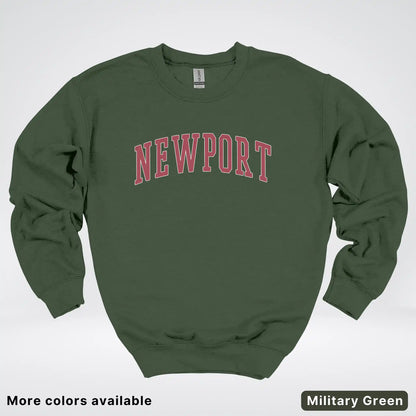 Newport Destination - Red Design - Crewneck Sweatshirt