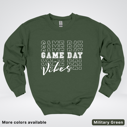 Game Day Vibes Stacked - White Design - Sweatshirt