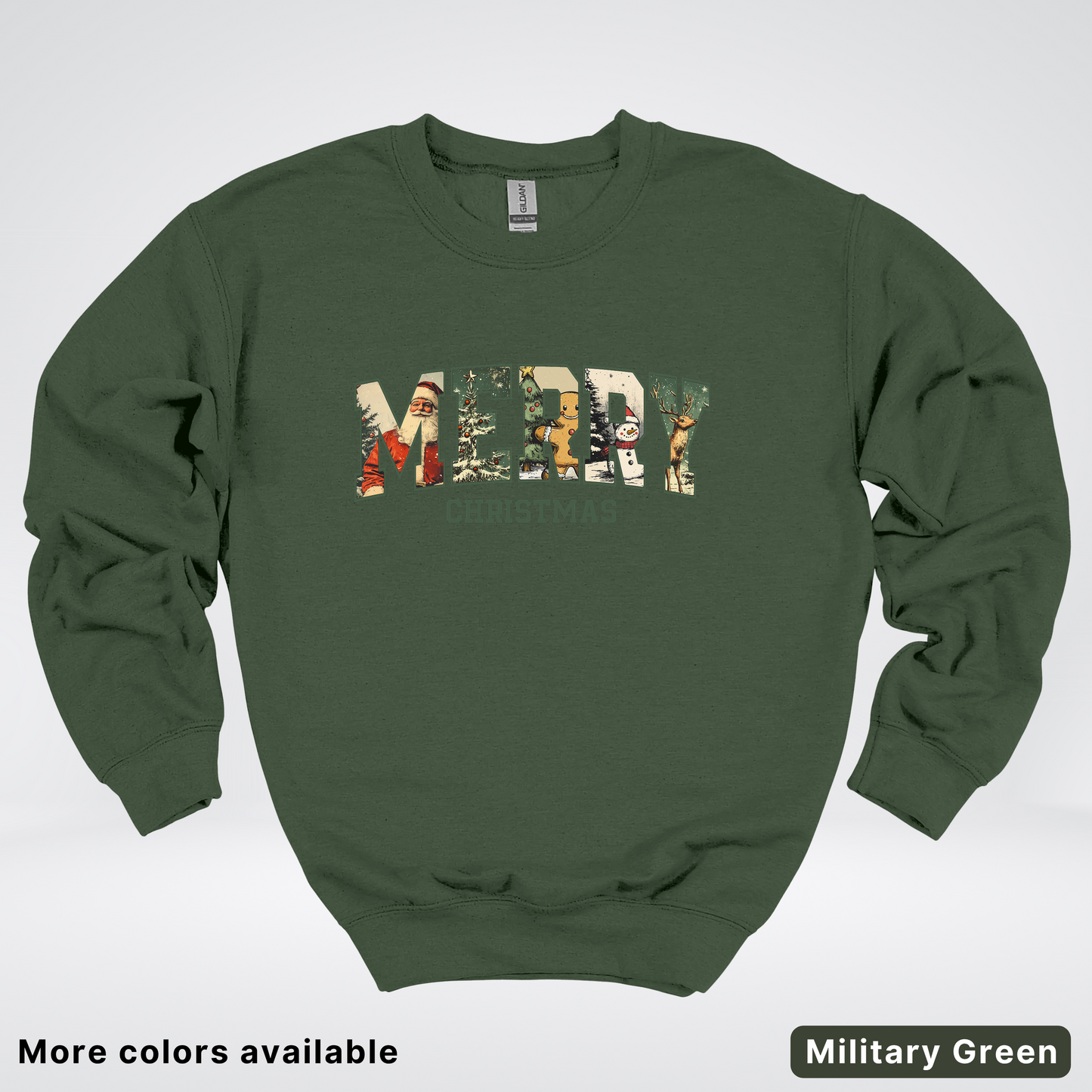 Vintage Merry Christmas Varsity - Crewneck