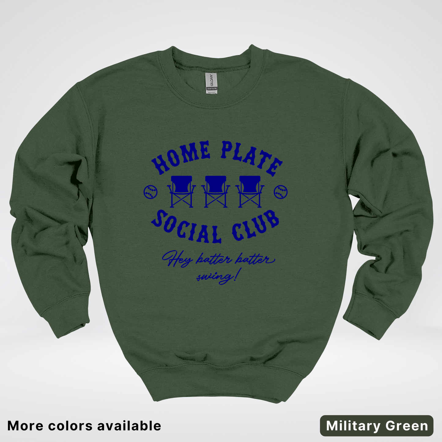 Home Plate Social Club – Navy Design - Crewneck