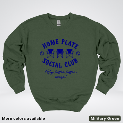 Home Plate Social Club – Navy Design - Crewneck