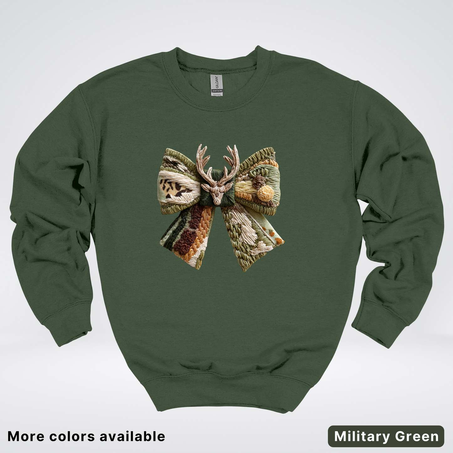 Hook Yard Faux Rustic Antler Bow - Crewneck Sweatshirt