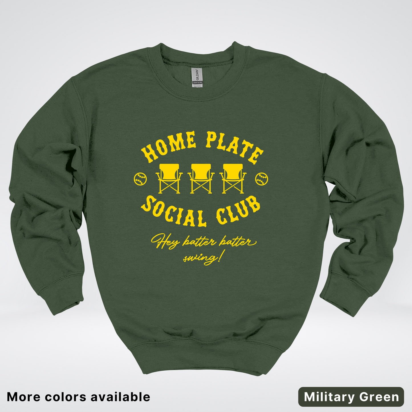 Home Plate Social Club – Gold Design - Crewneck