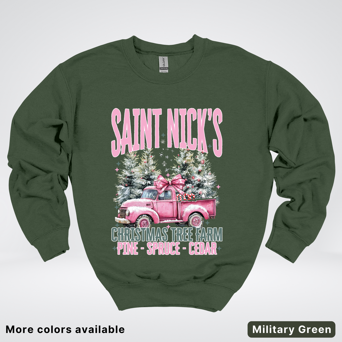 Saint Nick's Christmas Tree Farm - Crewneck Sweatshirt