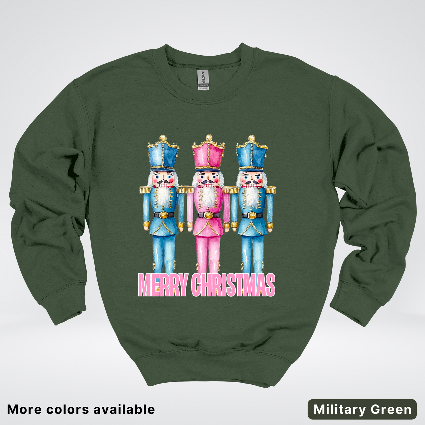 Merry Christmas Pastel Nutcrackers - Crewneck Sweatshirt