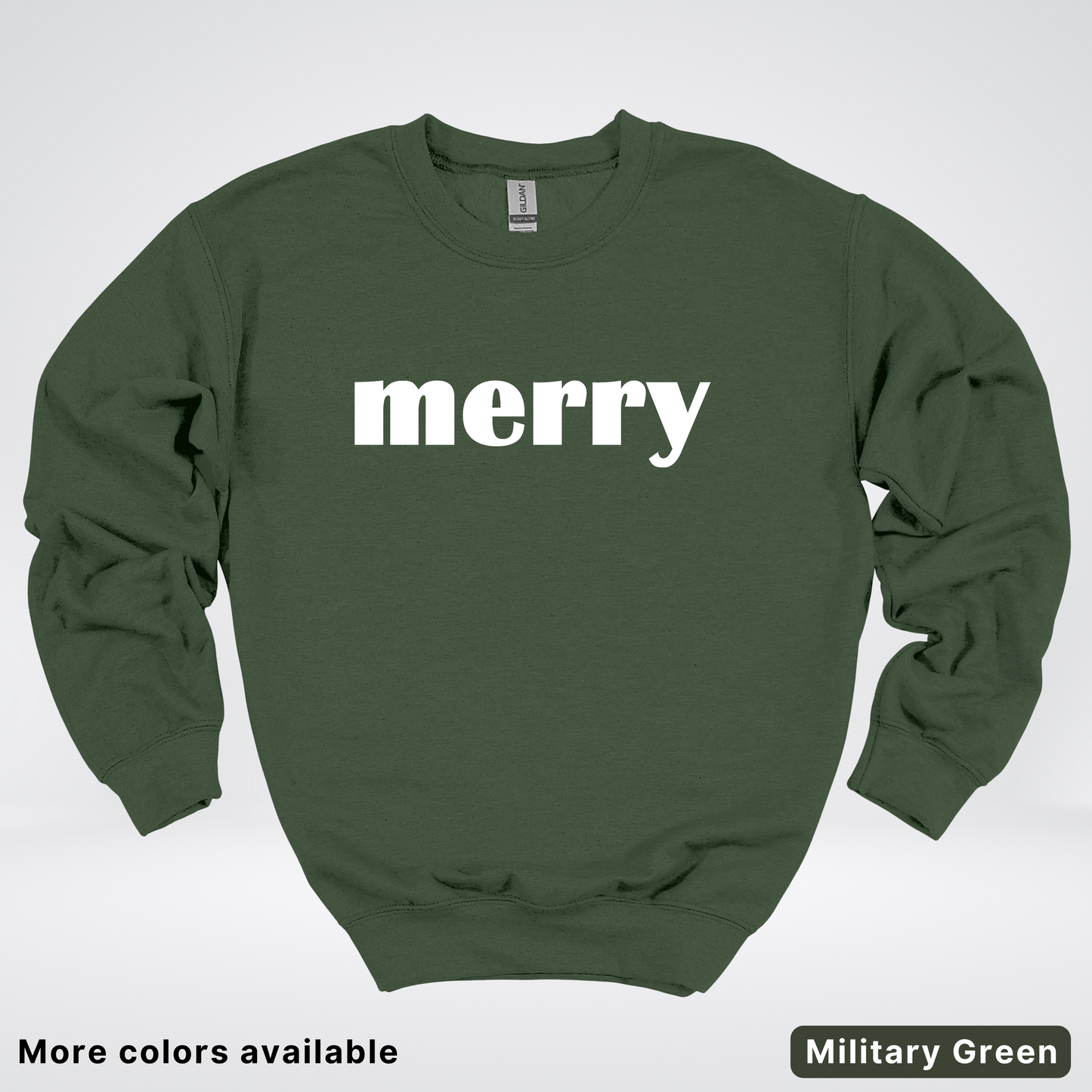 Merry - White Design - Crewneck