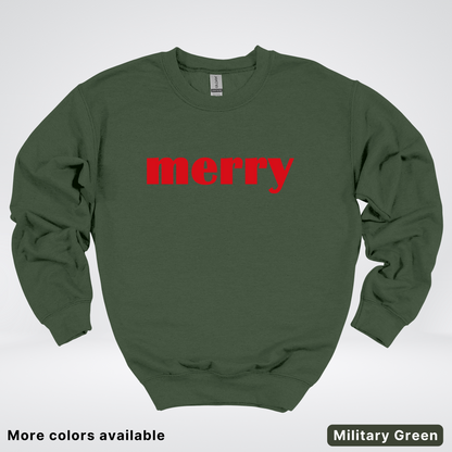Merry - Red Design - Crewneck