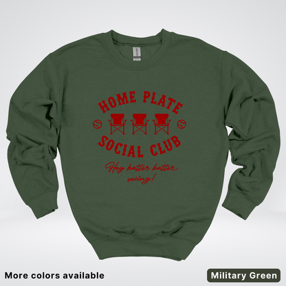 Home Plate Social Club – Maroon Design - Crewneck