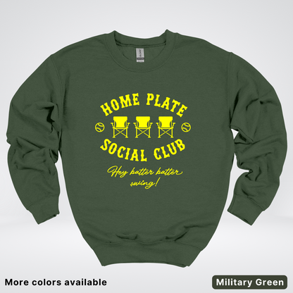 Home Plate Social Club – Yellow Design - Crewneck