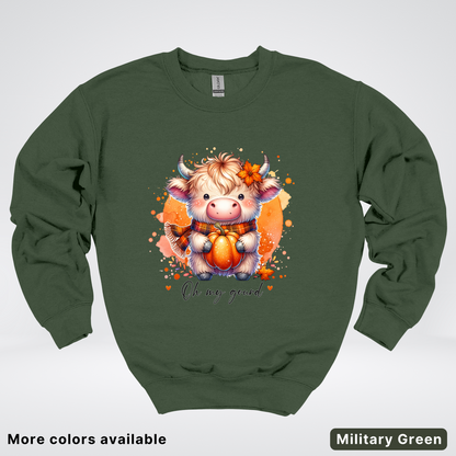 Oh My Gourd Small Cow Calf Pumpkin - Crewneck Sweatshirts