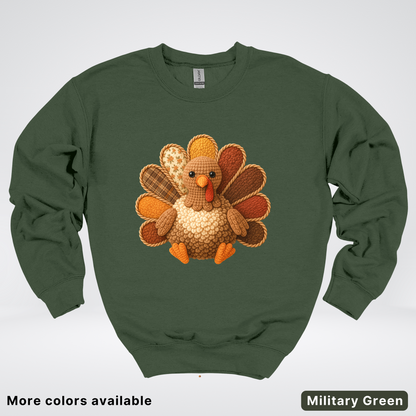 Turkey Crochet Thanksgiving Fall - Crewneck Sweatshirts