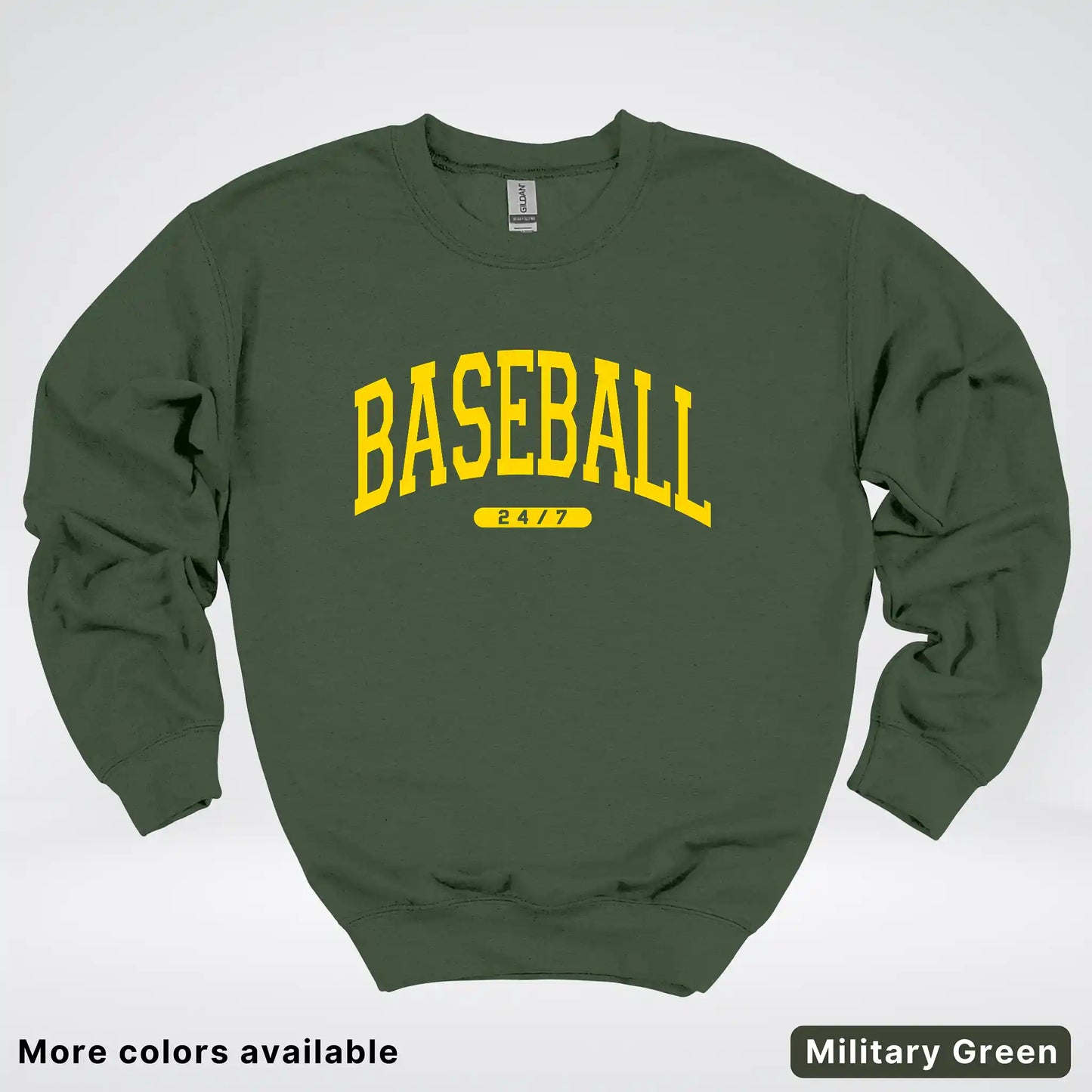 Baseball 24/7 – Gold Design - Crewneck Sweatshirt