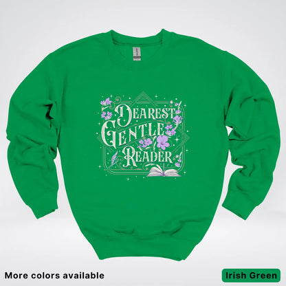 Dearest Gentle Reader – Vintage Floral Book Lover Graphic - Crewneck Sweatshirt