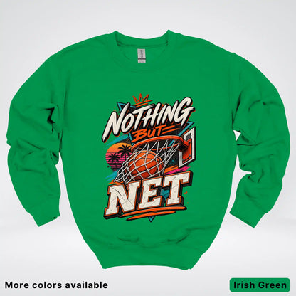 Nothing But Net – Retro Basketball Crewneck Sweatshirt