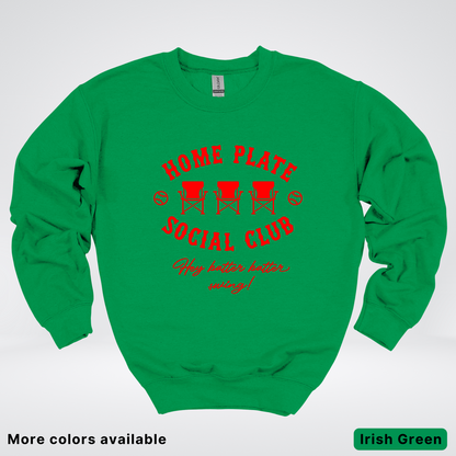 Home Plate Social Club – Red Design - Crewneck