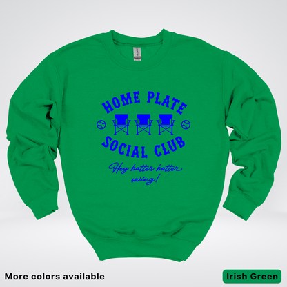 Home Plate Social Club – Blue Design - Crewneck