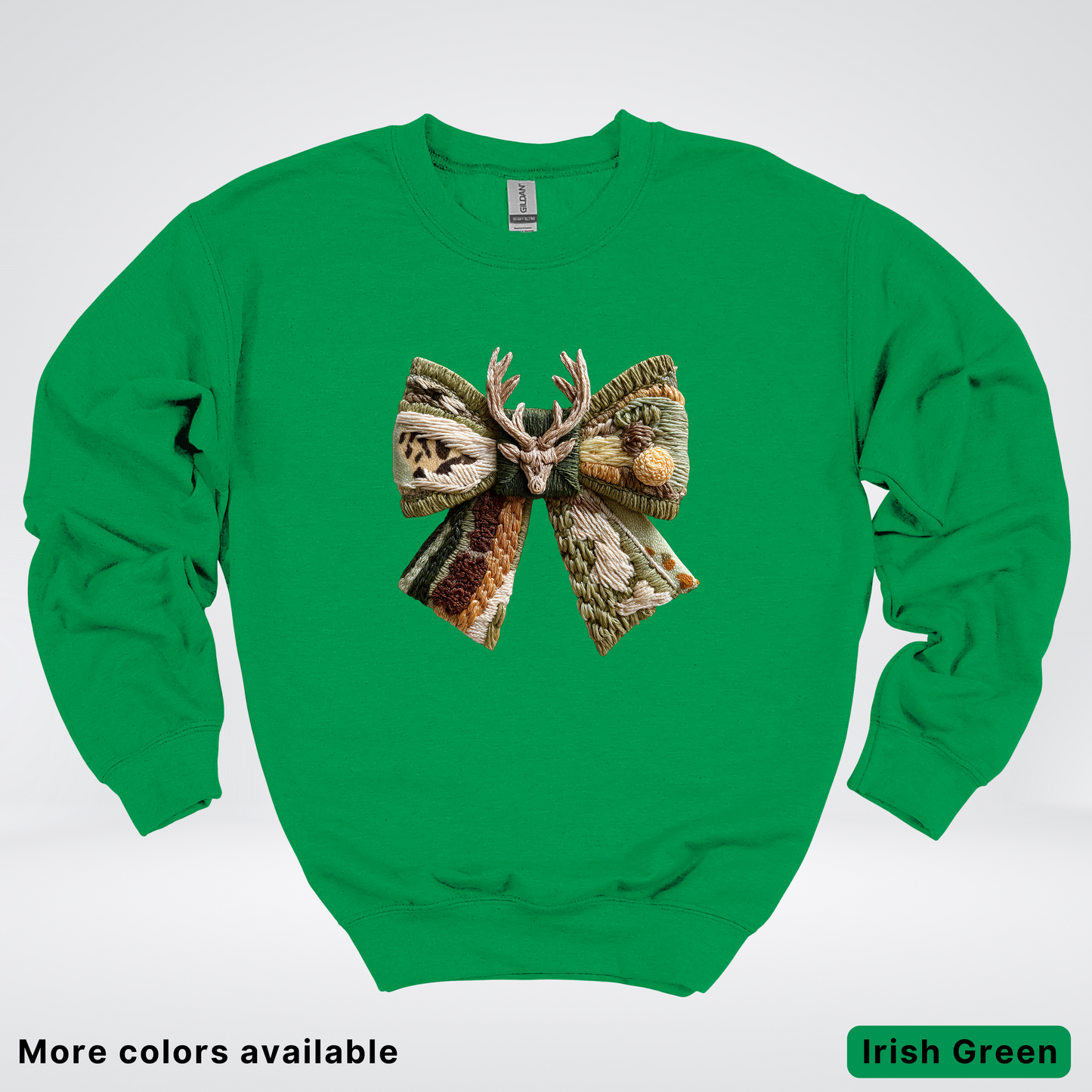 Hook Yard Faux Rustic Antler Bow - Crewneck Sweatshirt