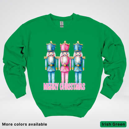 Merry Christmas Pastel Nutcrackers - Crewneck Sweatshirt