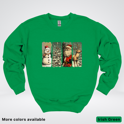 Classic Christmas Strip Art - Crewneck