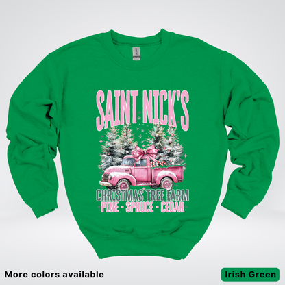 Saint Nick's Christmas Tree Farm - Crewneck Sweatshirt