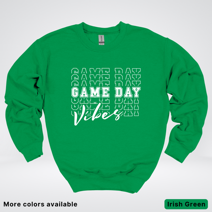Game Day Vibes Stacked - White Design - Sweatshirt