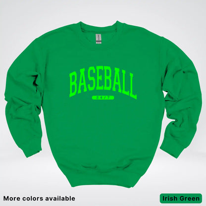 Baseball 24/7 – Green Design - Crewneck Sweatshirt