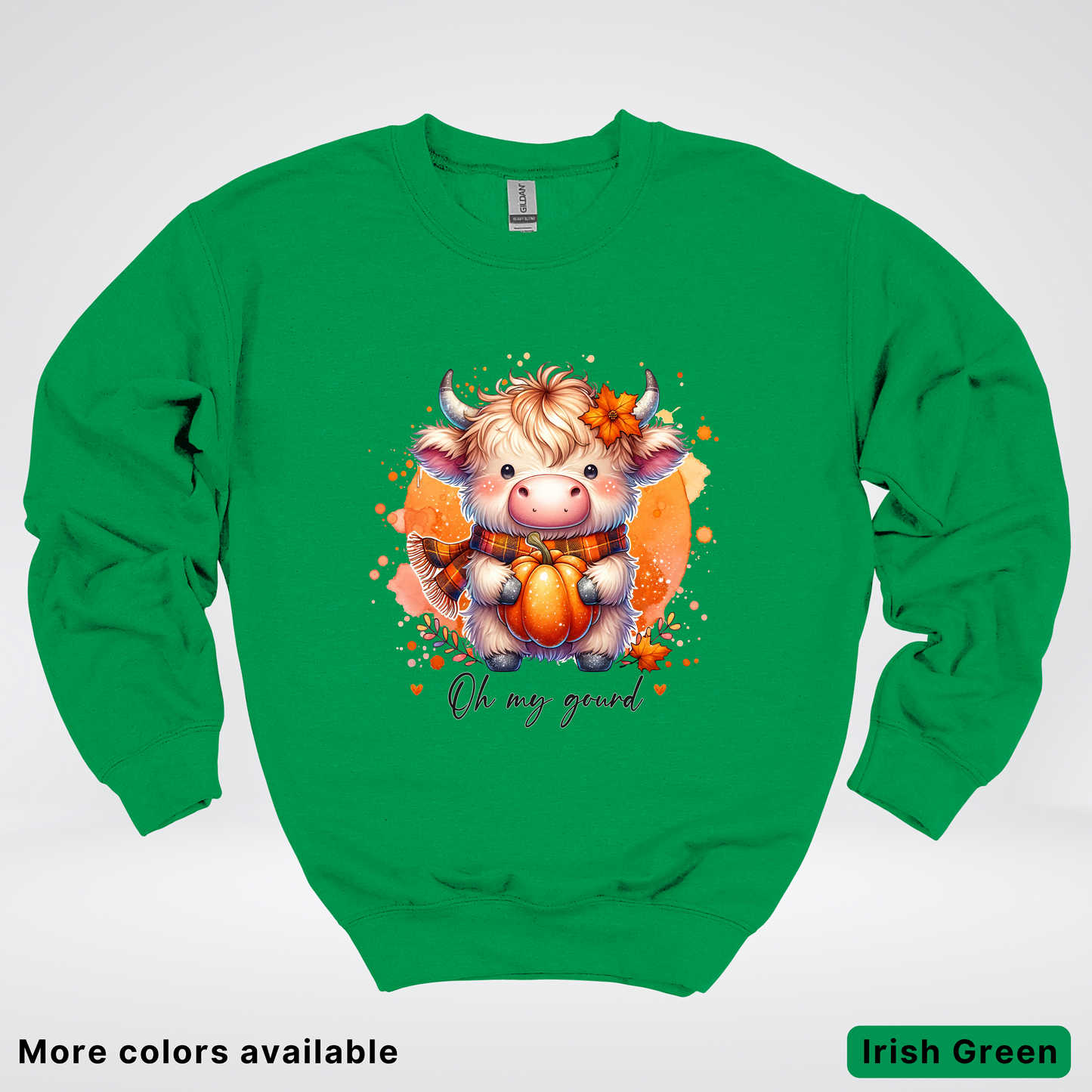 Oh My Gourd Small Cow Calf Pumpkin - Crewneck Sweatshirts