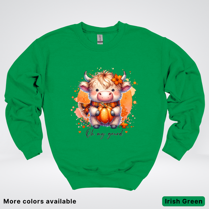 Oh My Gourd Small Cow Calf Pumpkin - Crewneck Sweatshirts