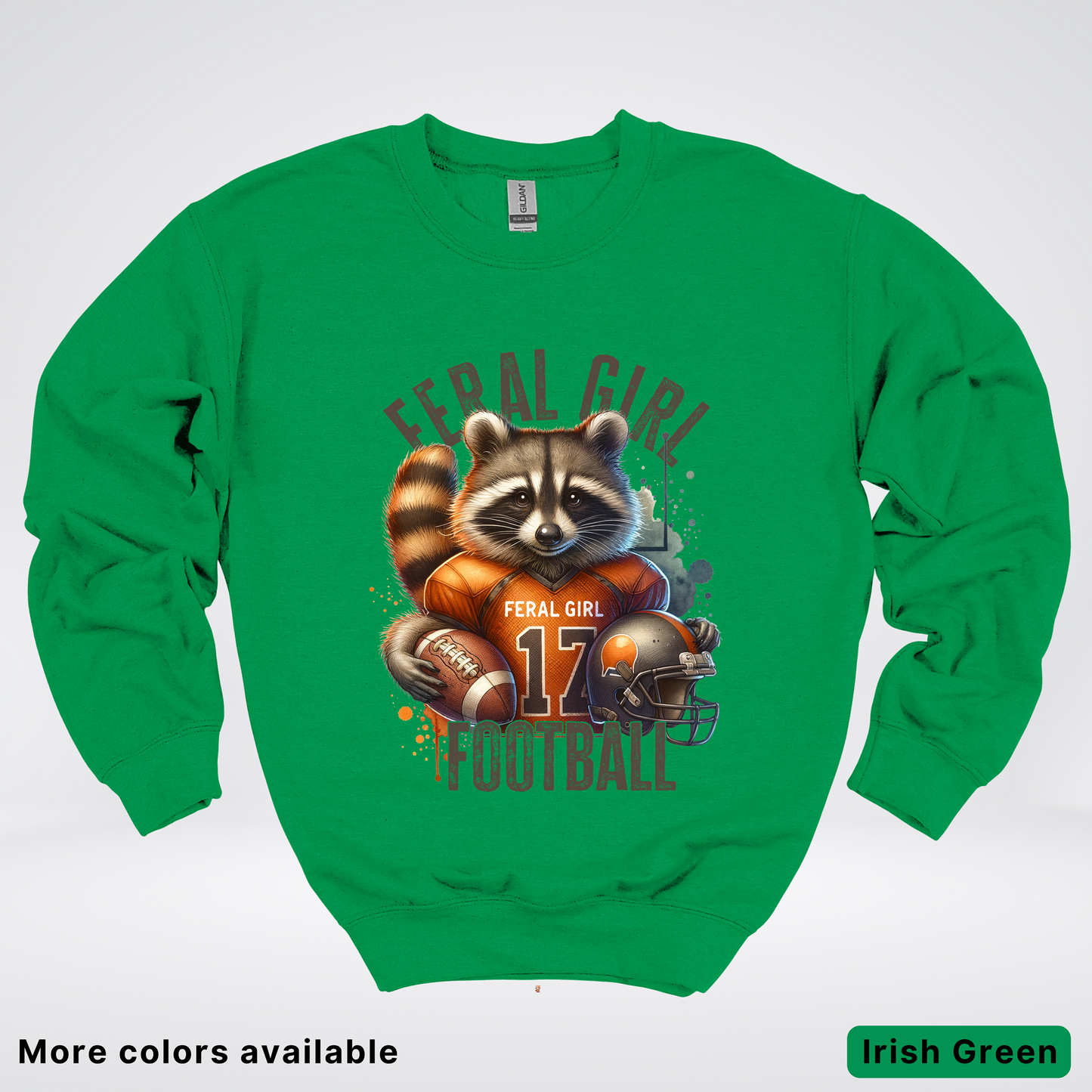 Feral Girl Football - Crewneck Sweatshirt
