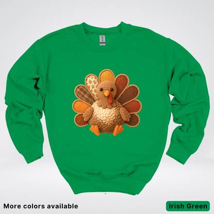 Turkey Crochet Thanksgiving Fall - Crewneck Sweatshirts