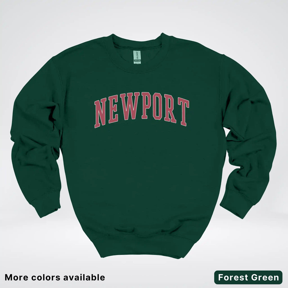 Newport Destination - Red Design - Crewneck Sweatshirt