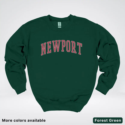 Newport Destination - Red Design - Crewneck Sweatshirt