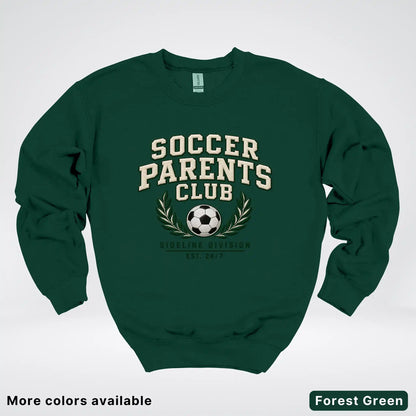 Soccer Parents Club Faux Embroidery Sideline Crewneck Sweatshirt