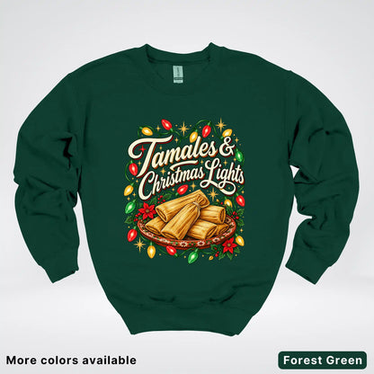 Tamales & Christmas Lights Crewneck Sweatshirt