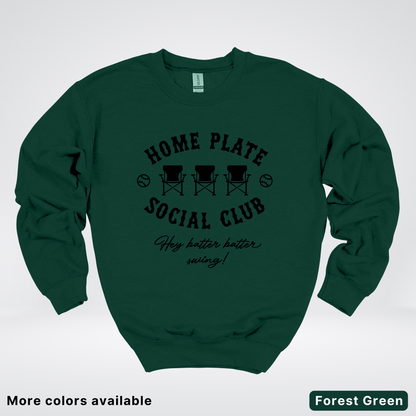 Home Plate Social Club – Black Design - Crewneck