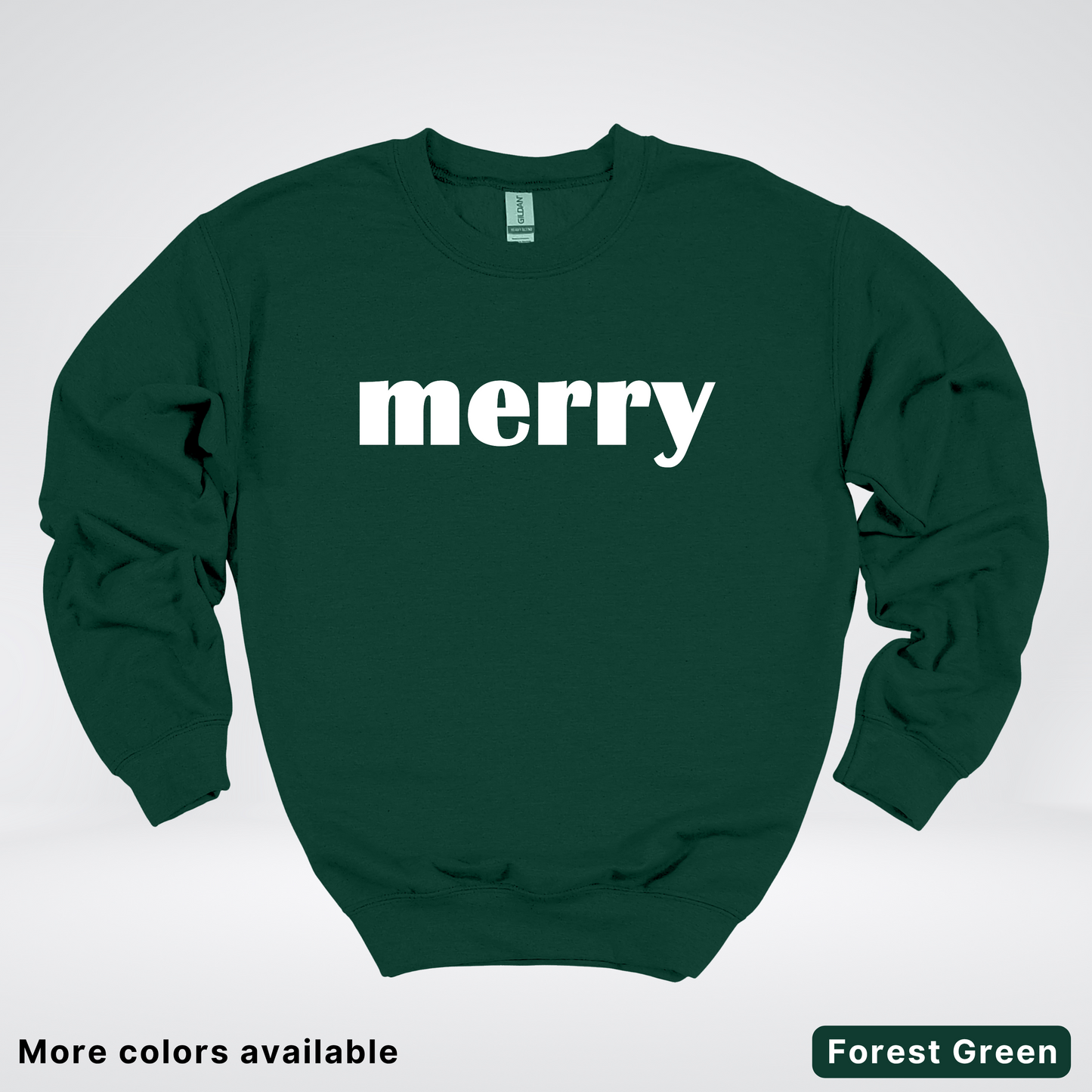 Merry - White Design - Crewneck