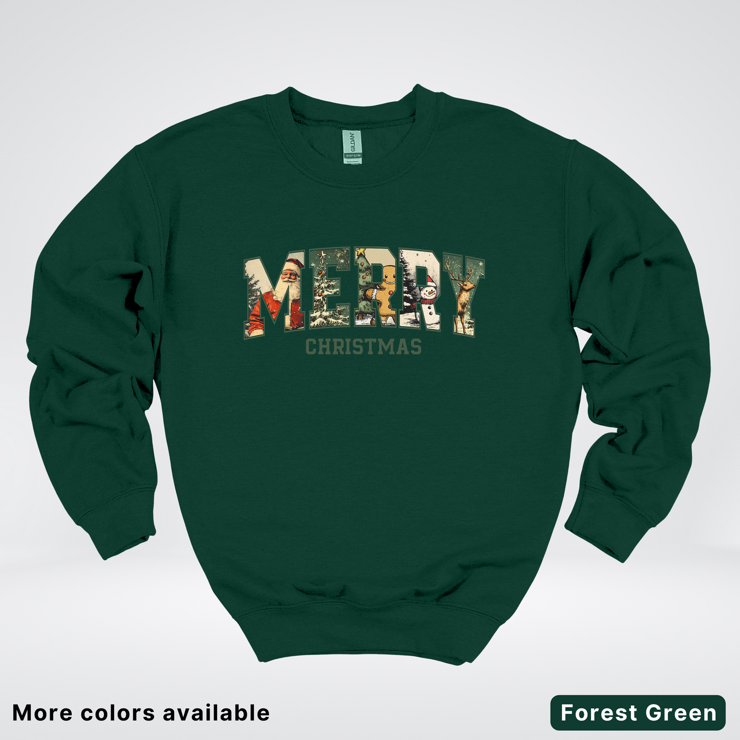 Vintage Merry Christmas Varsity - Crewneck