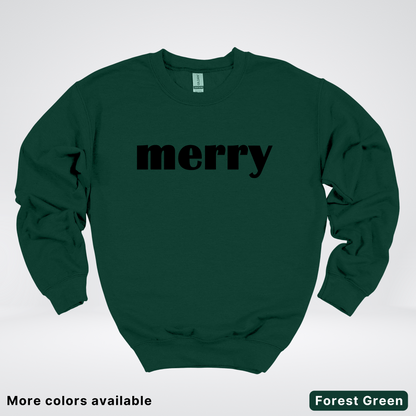 Merry - Black Design - Crewneck