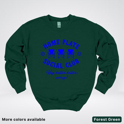 Home Plate Social Club – Blue Design - Crewneck